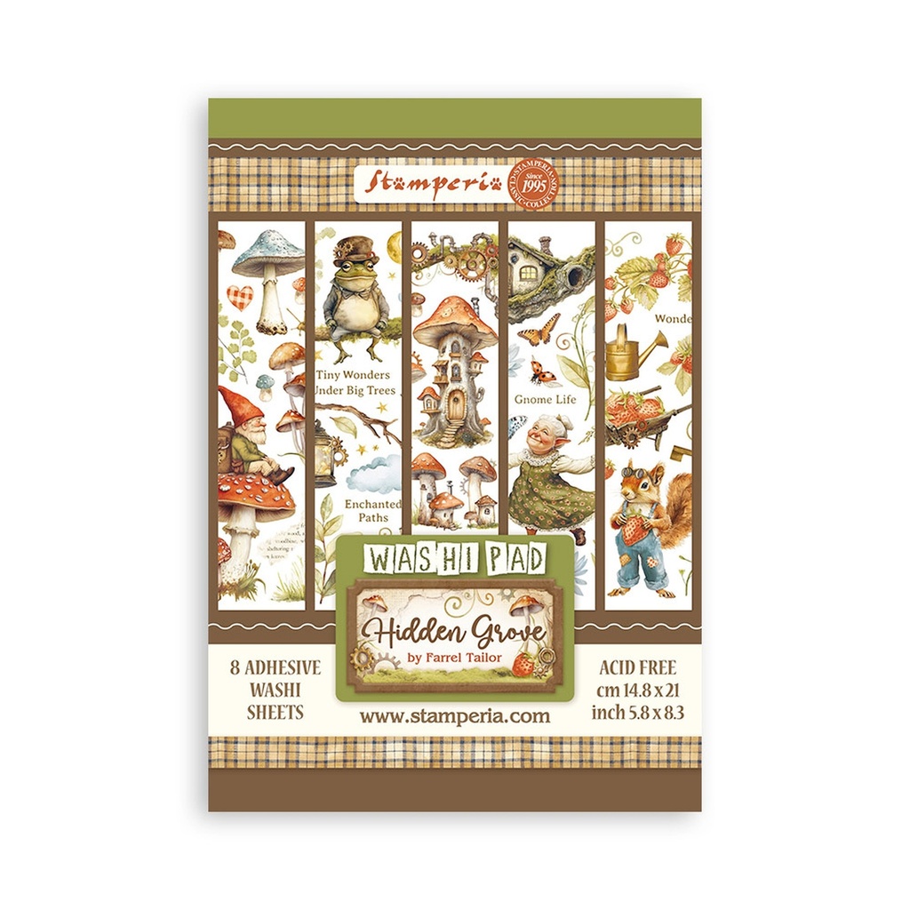 Stamperia - Hidden Grove -  Washi Pad - (A5, 8 Sheets)