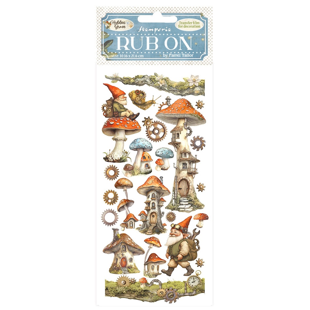 Stamperia - Hidden Grove - Rub On Mushroom House 