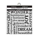 Stamperia - Hidden Grove - Writings Stencil (12cmx12cm)