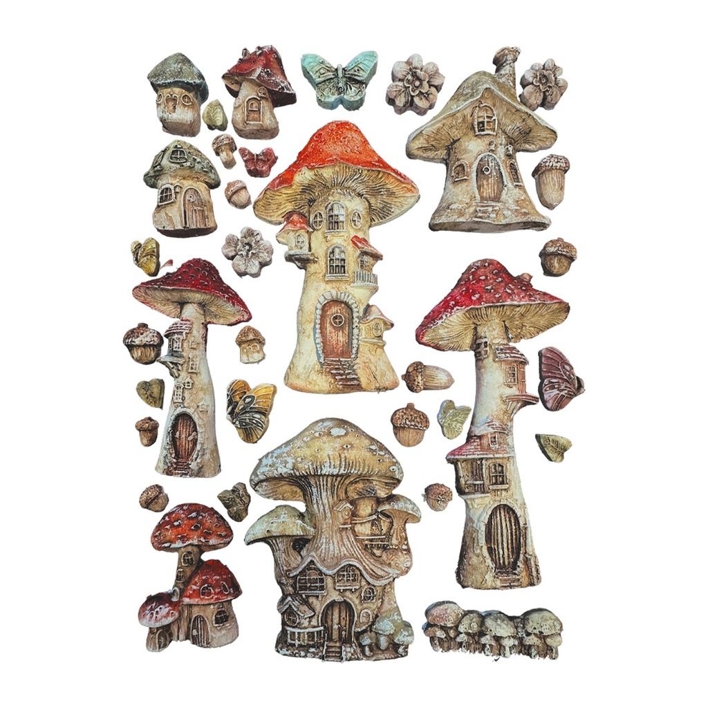 Stamperia - Hidden Grove -  A5 Silicon Mould - Mushroom House