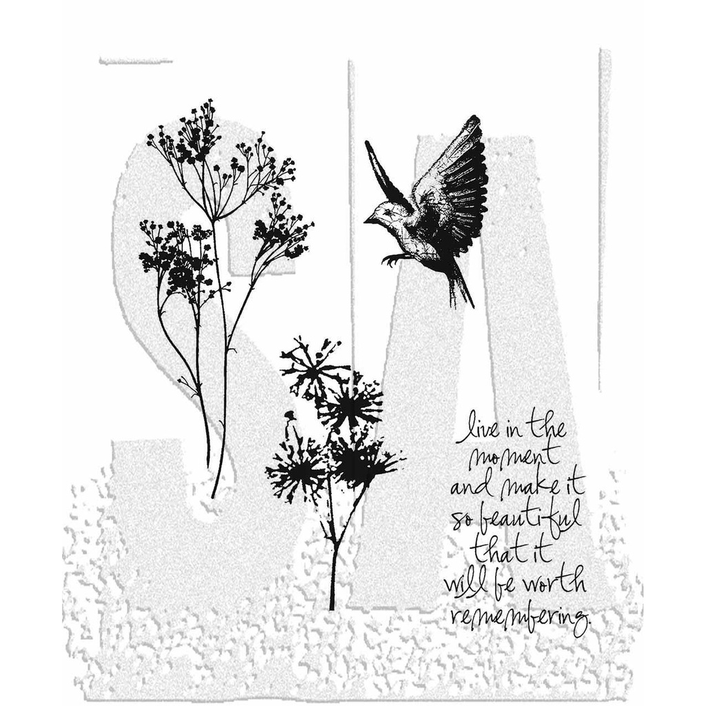 Tim Holtz - Stampers Anonymous - Cling Stamp - Nature'S Moments