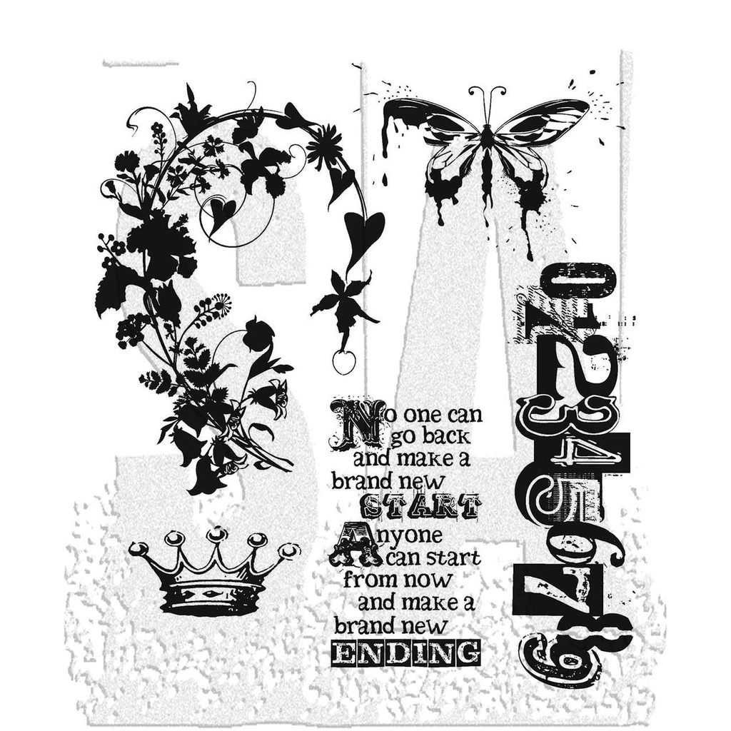 Tim Holtz - Stampers Anonymous - Cling Stamp - Fairytale Frenzy