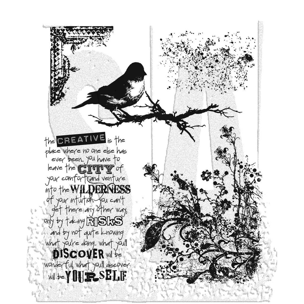 Tim Holtz - Stampers Anonymous Cling Stamps - Urban Tapestry