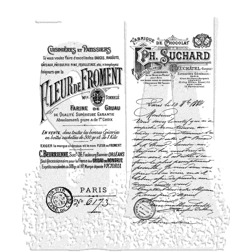 Tim Holtz - Stampers Anonymous Cling Stamps - French Marketplace