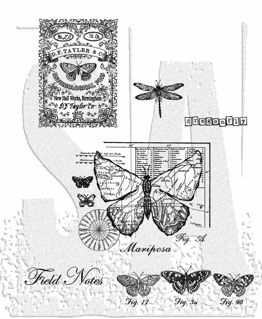 Tim Holtz - Stampers Anonymous - Cling Stamp - Classics #17