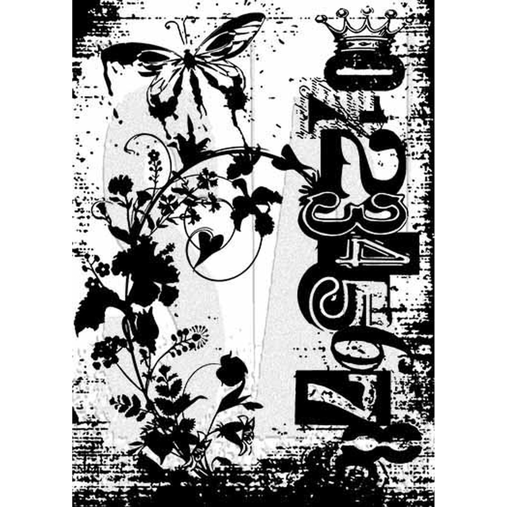 Tim Holtz Components - Stampers Anonymous - Cling Stamp - Fairy Garden