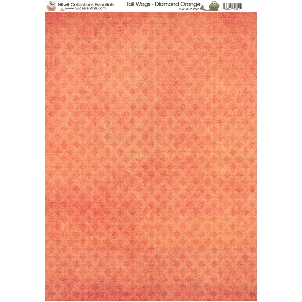 Nitwits Tail Wags Diamond Orange Paper A4 pack of 10 sheets      