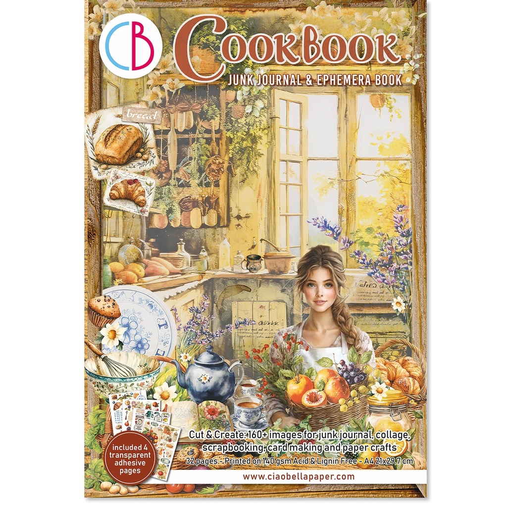 Cookbook Journal Ephemera Book A4 32 Sheets