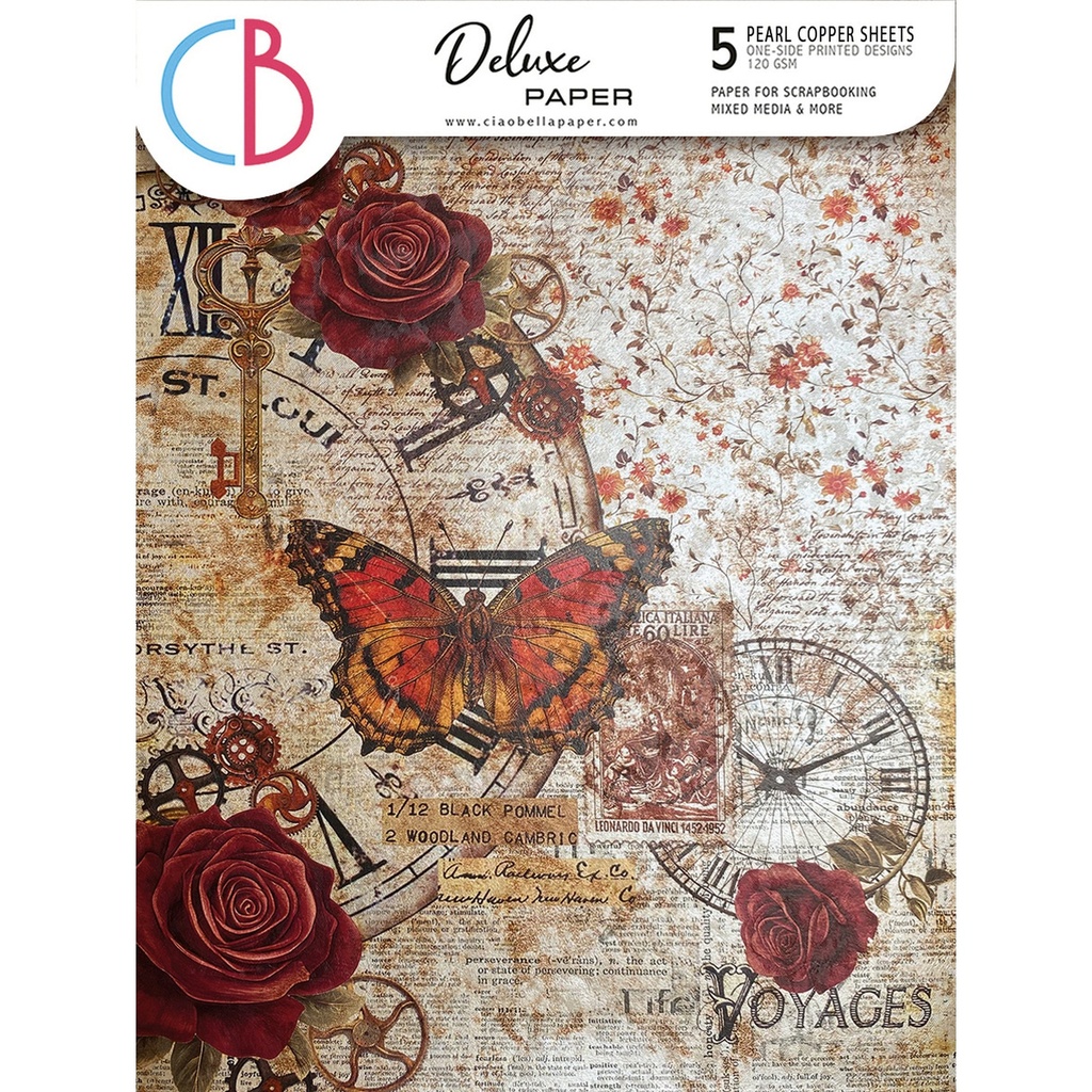 Cabinet of Curiosities Deluxe Pearl A4  Paper 5/Pkg