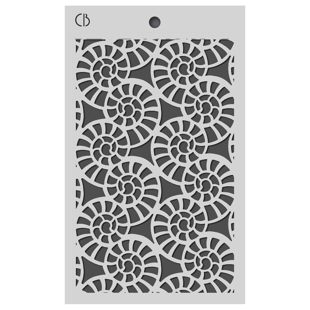 Ciao Bella 5"x8" stencil - Fossil Shell