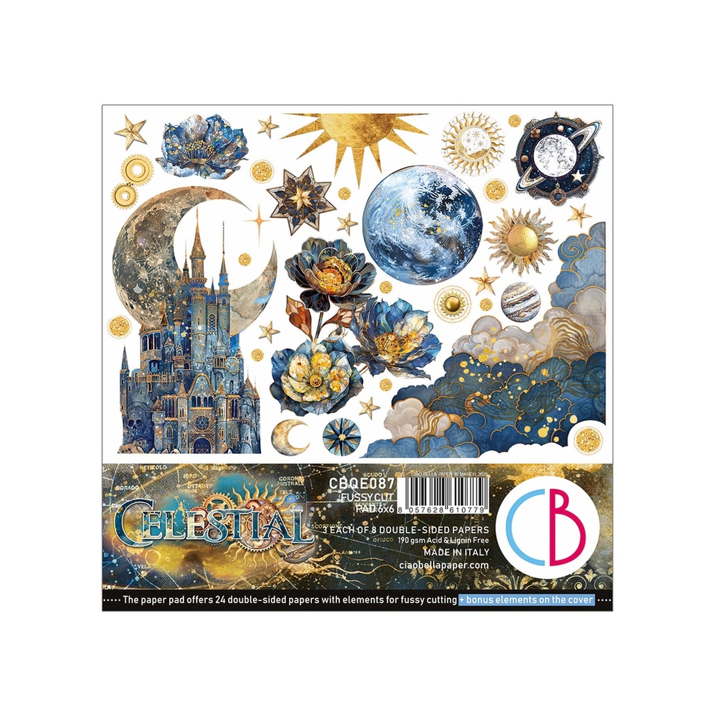 Celestial Fussy Cut Pad 6"x6" 24/Pkg