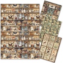 Cabinet of Curiosities Rice Paper A4 MIXED 4/Pkg 