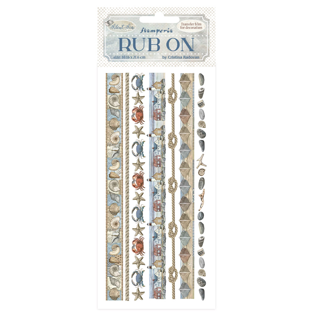 Stamperia - Silent Sea Rub-on - Stripes