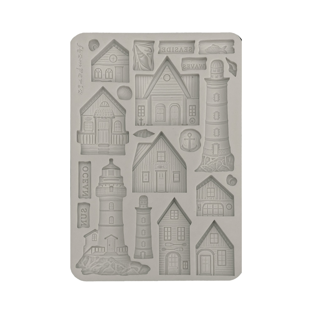 Stamperia - Silent Sea - A5 silicon mould - Houses and Lighthouse 
