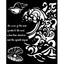 Stamperia - Silent Sea - Wave and Shell Stencil (20cmx25cm)