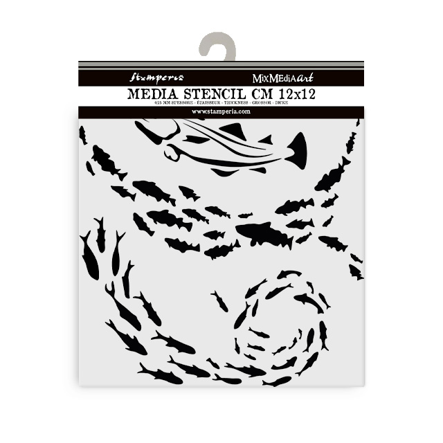 Stamperia - Silent Sea - Fish Stencil (12cmx12cm)