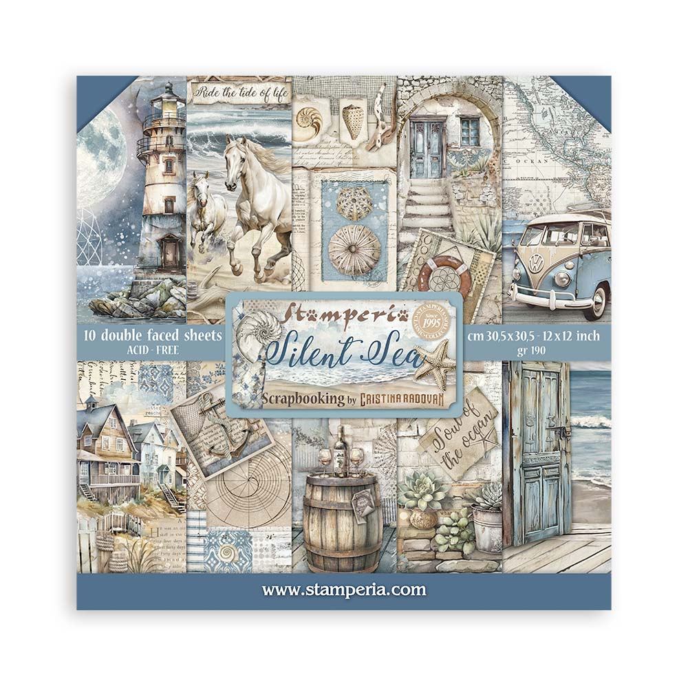 Stamperia - Silent Sea - Scrapbooking Pad - 12"x12" Double sided