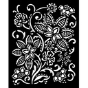 Stamperia - Timeless - Batik Flowers Stencil (20cmx25cm)