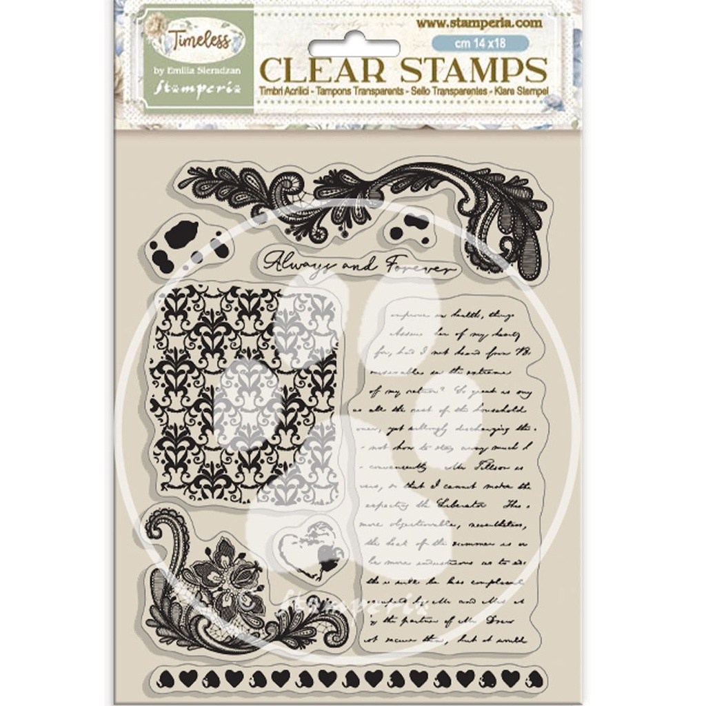Stamperia - Timeless - Backgrounds Acrylic Stamp Set (14x18cm)