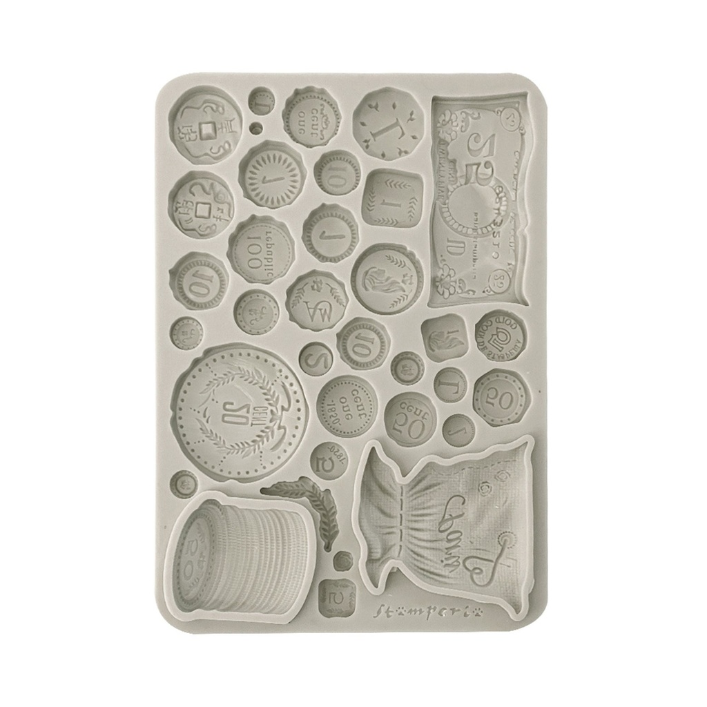 Stamperia - Venice City of Art - Silicon mould A5 - Old Coins
