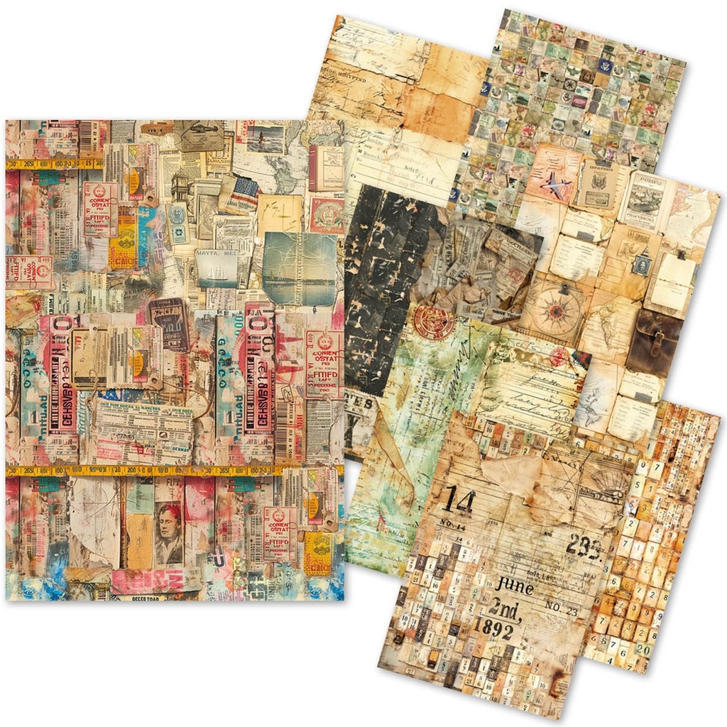 Ciao Bella Paper - Journey Ahead Craftmix A5 Paper Pack (Tissue & Vellum Variety)