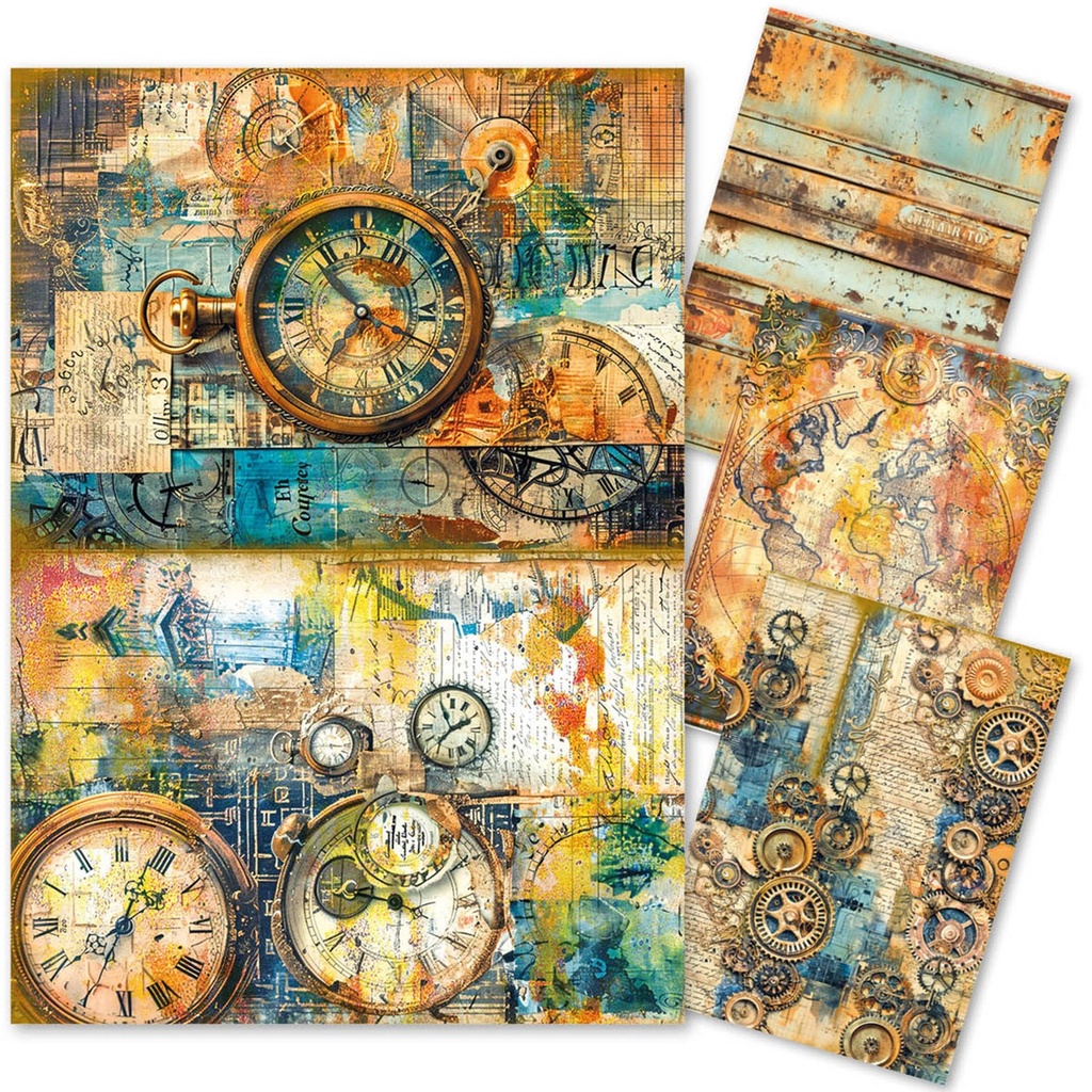 Ciao Bella Paper - Past Time A4 Mixed Media rice paper (Shipping from 2nd June)