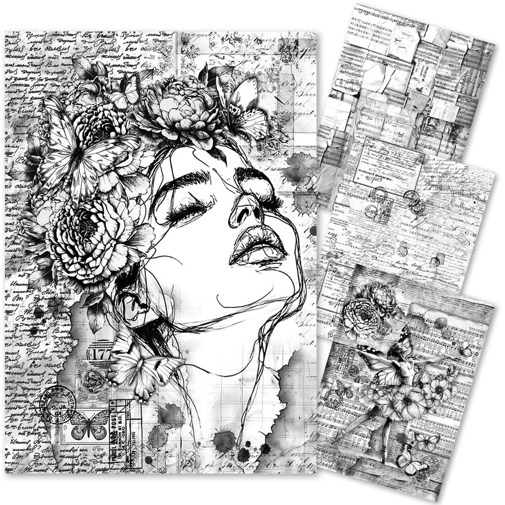 Ciao Bella Paper - Meaningful Memories A4 Mixed Media rice paper(Shipping from 2nd June)