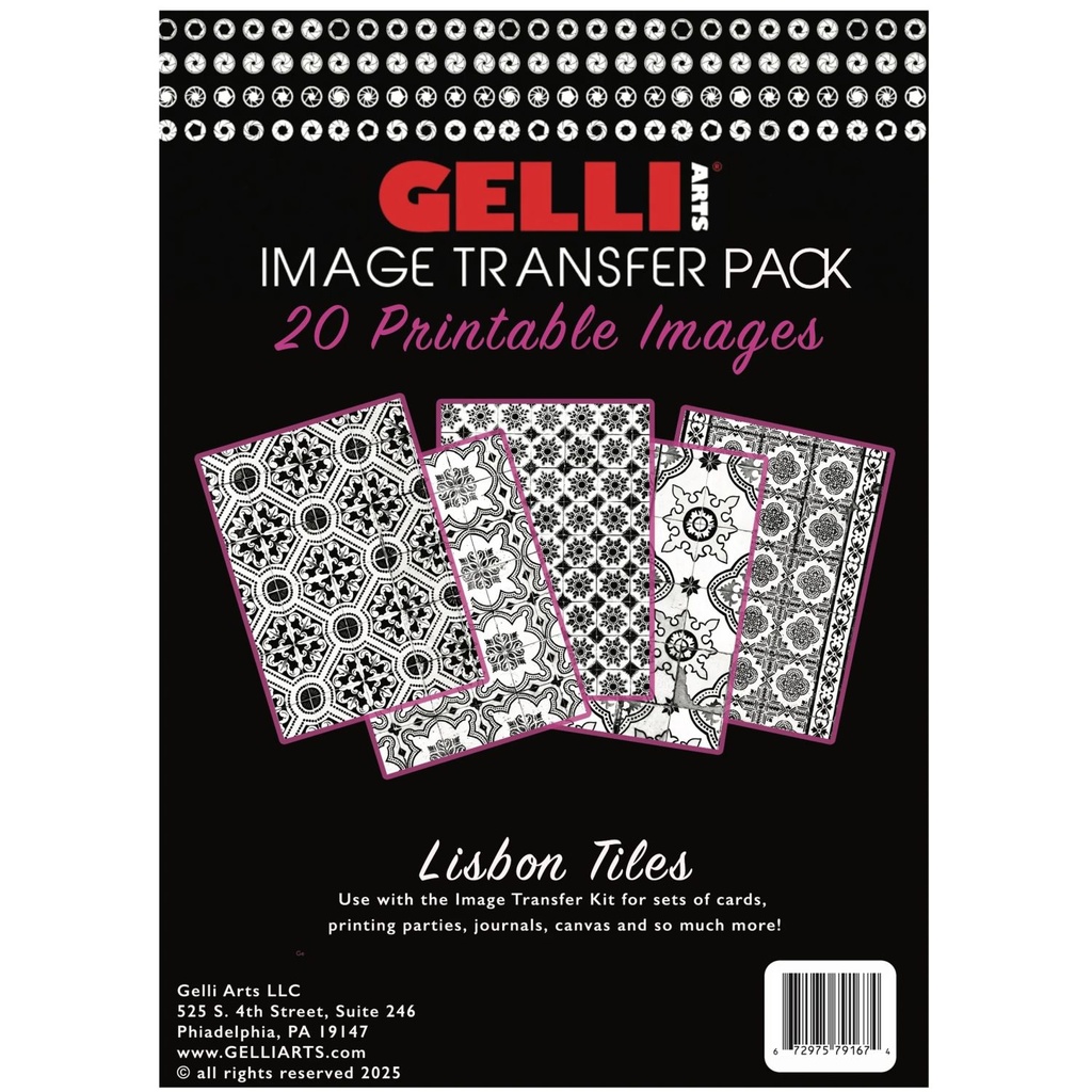 Gelli Arts Image Transfer Printables - Morrocan Tiles