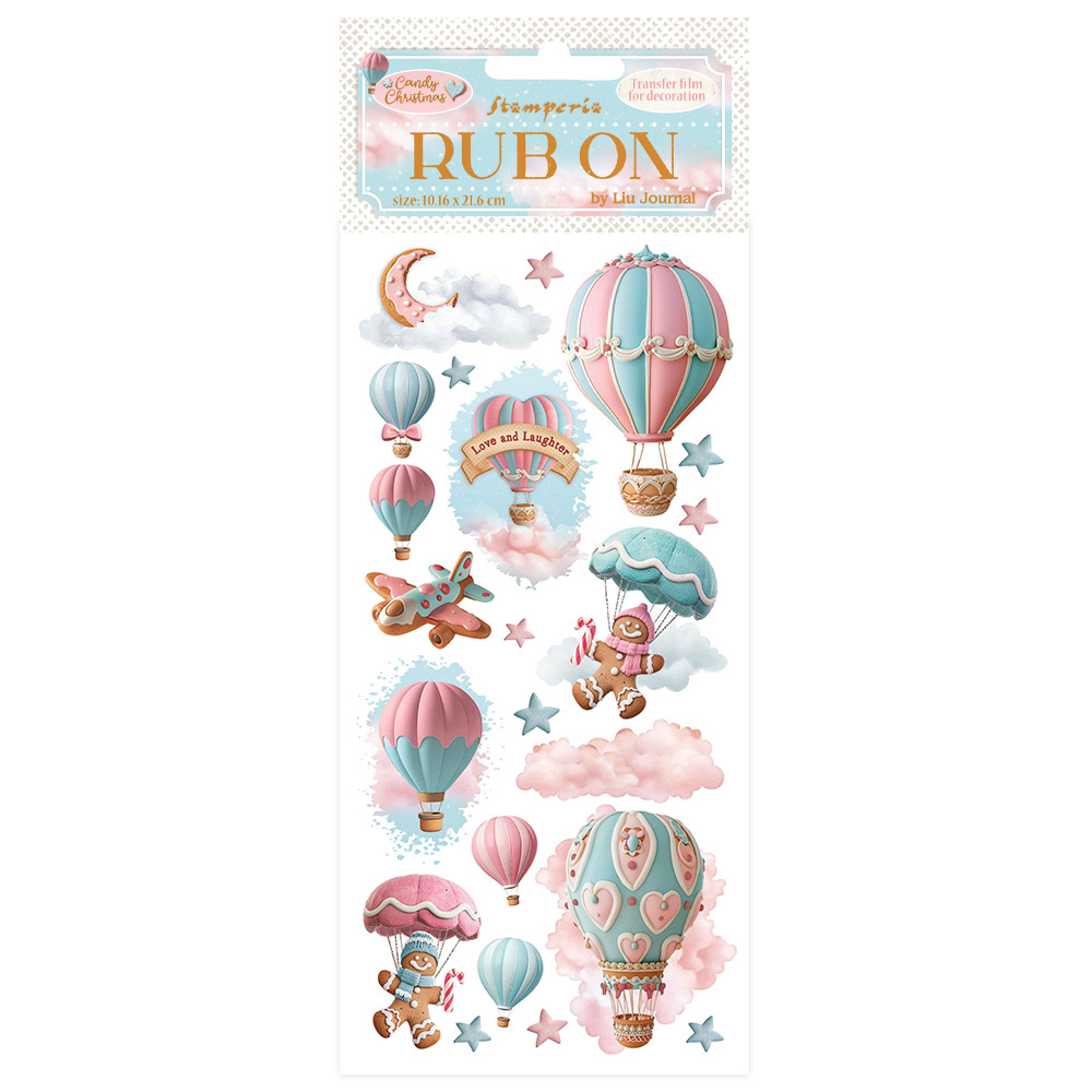 Stamperia - Candy Christmas - Rub-on Air Balloons 