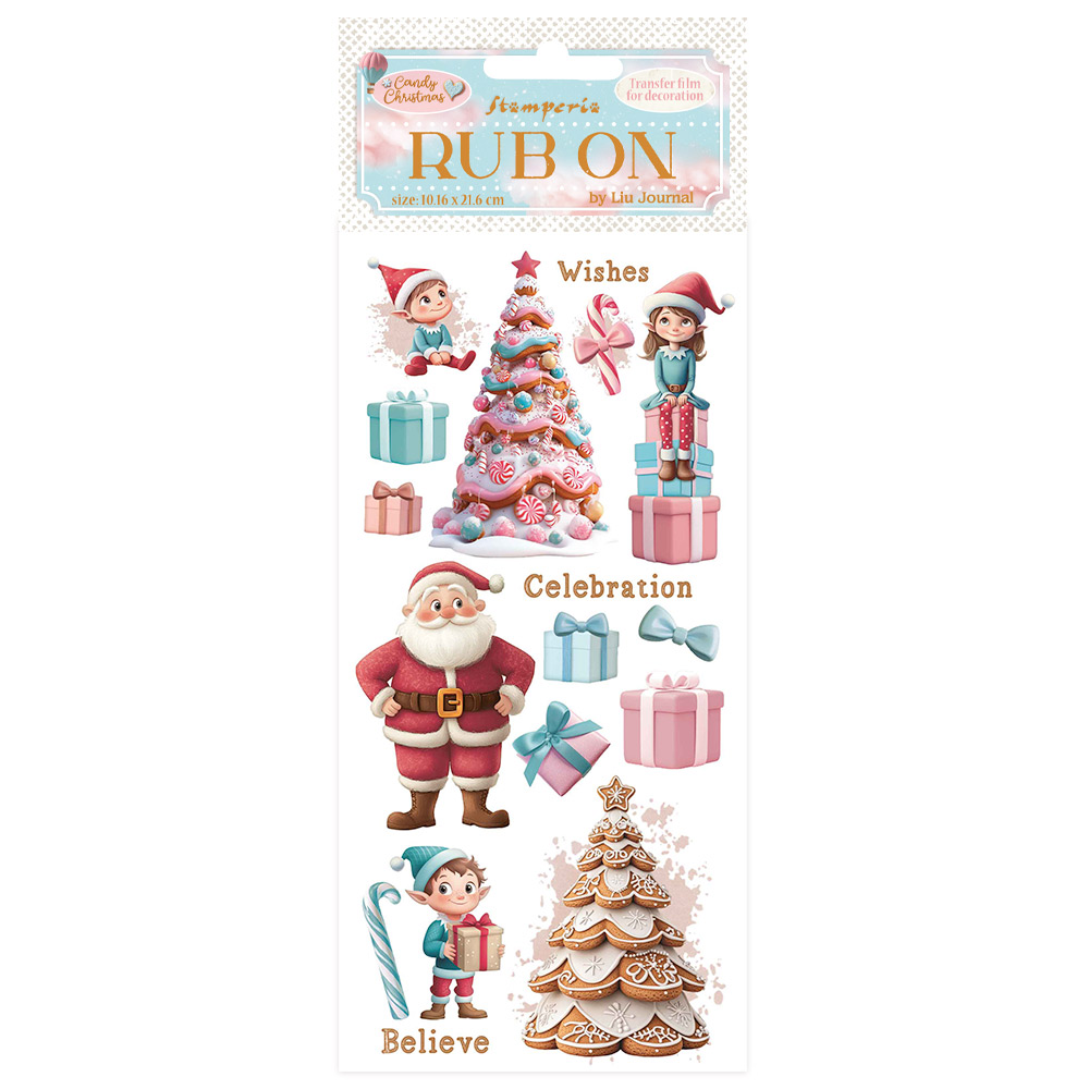 Stamperia - Candy Christmas - Rub-on Santa Claus 