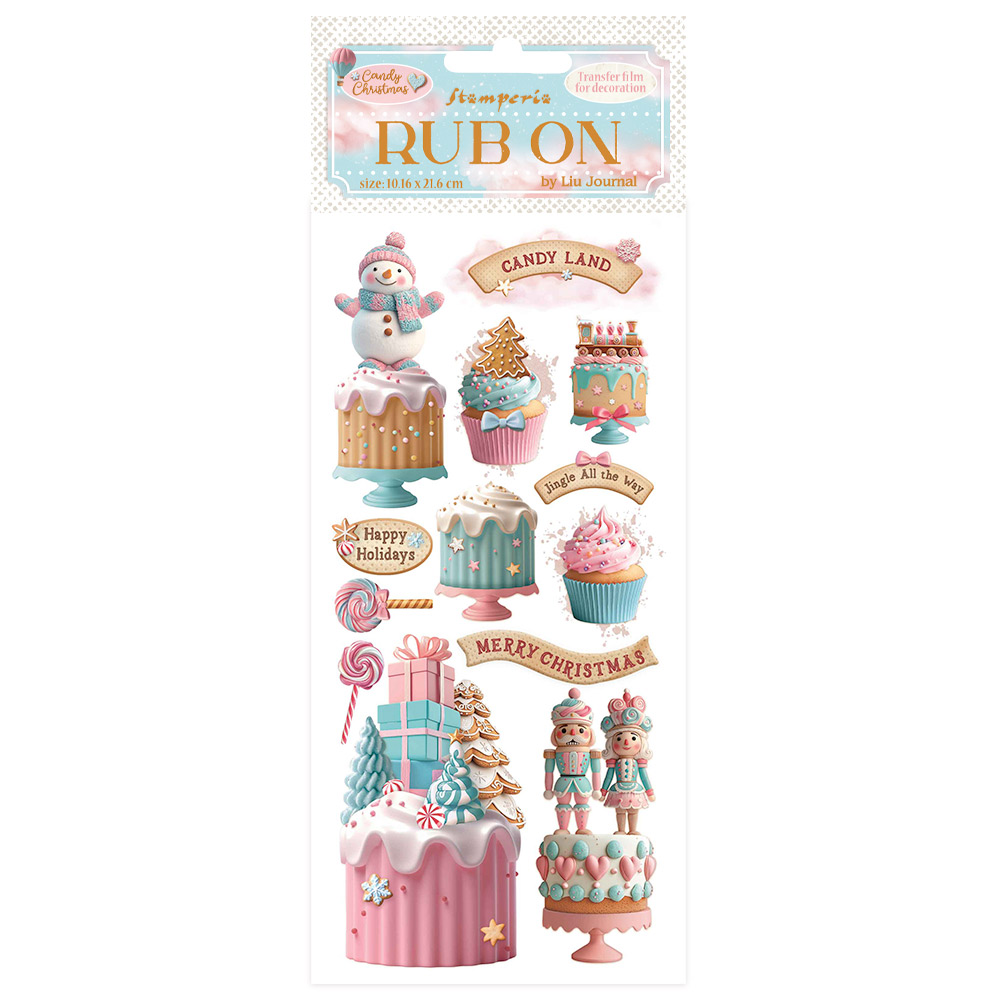 Stamperia - Candy Christmas - Rub-on Cakes 