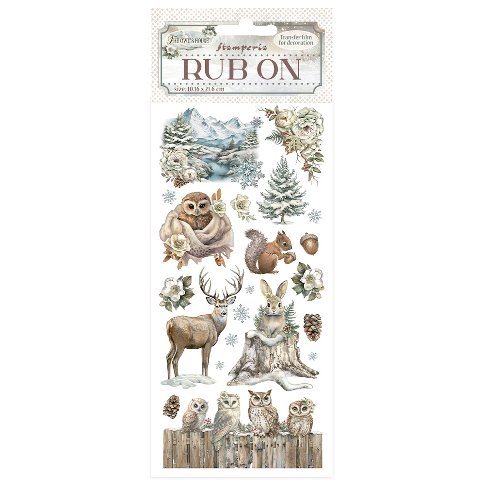 Stamperia - The Owl's House - Rub-on Wildlife 