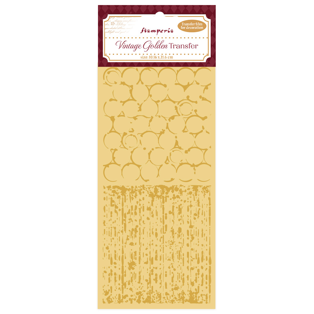 Stamperia -  Alice in Christmas - Vintage Golden Transfer - Backgrounds 