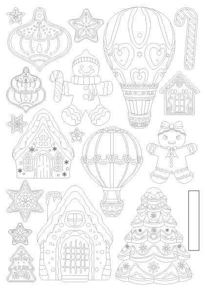 Stamperia - Candy Christmas - Silicon mould A5  gingerbreads 