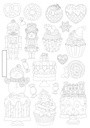 Stamperia - Candy Christmas - Silicon mould A5  Cakes 
