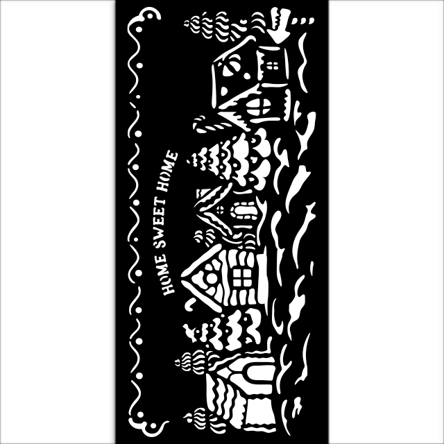 Stamperia - Candy Christmas - Village Stencil (12cmX25cm)