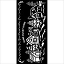 Stamperia - Candy Christmas - Village Stencil (12cmx25cm)