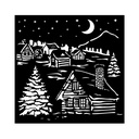 Stamperia - The Owl's House - Cottage Stencil (18cmX18cm) 