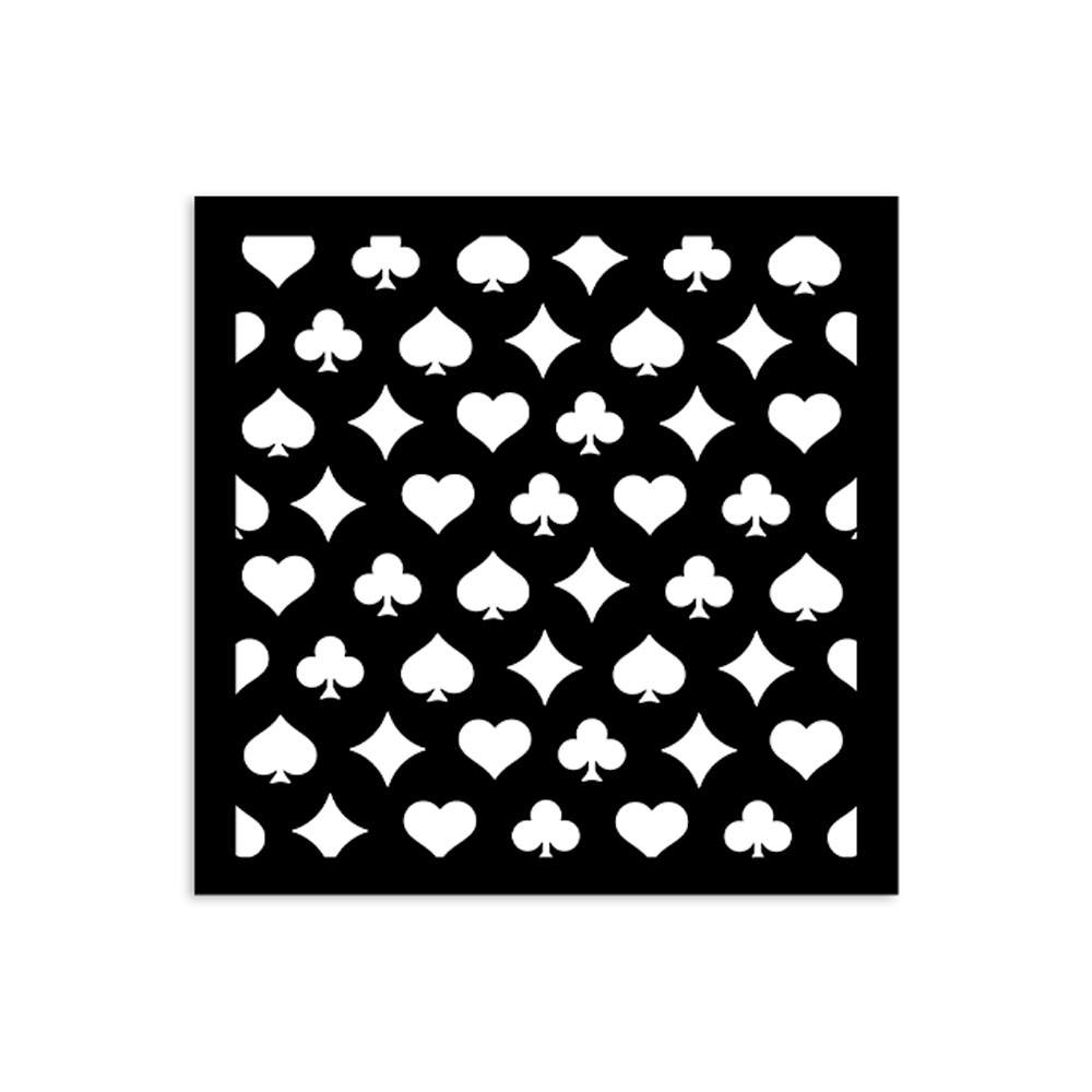 Stamperia -  Alice in Christmas - Poker Cards Stencil (12x12cm)