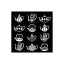 Stamperia -  Alice in Christmas - Tea Pots Stencil (12cmX12cm)