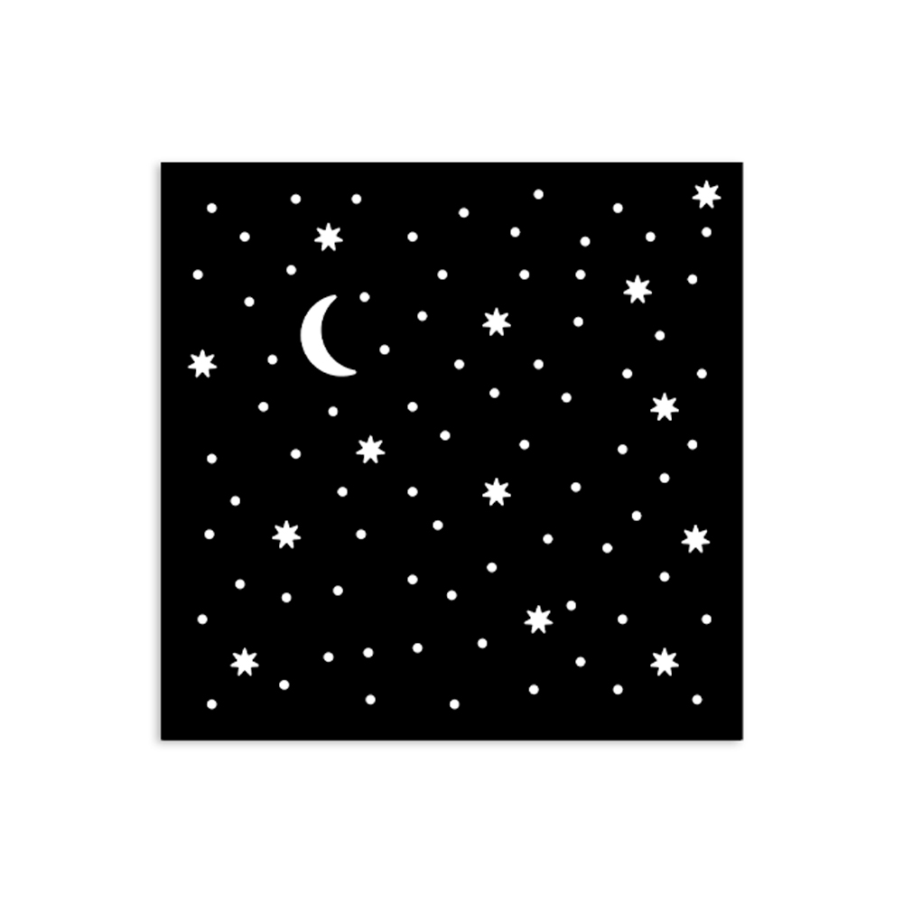 Stamperia -  Alice in Christmas - Stars & Moon Stencil (12cmX12cm)