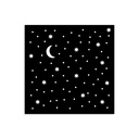 Stamperia -  Alice in Christmas - Stars & Moon Stencil (12cmX12cm)