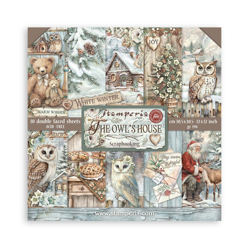Stamperia - The Owl's House - 12"x12" Double Sided Scrapbooking Pad 