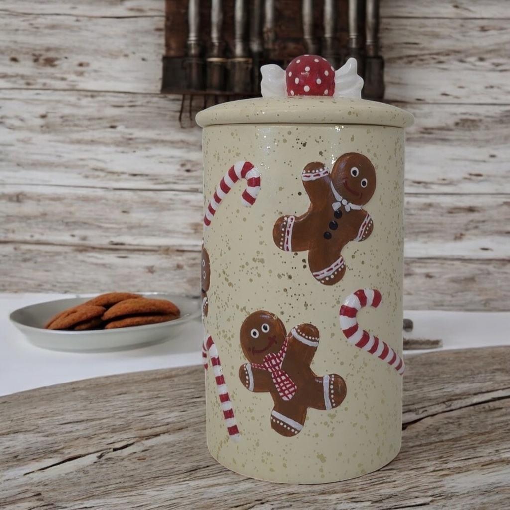 Gingerbread Canister with lid (Carton of 6)