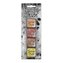 Tim Holtz Mini Distress Oxide Pads - Kit 2 (Includes Spiced Marmalade/Crackling Campfire/Rusty Hinge/Mustard Seed)