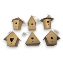 Mini Bird Houses Assorted Designs x6
