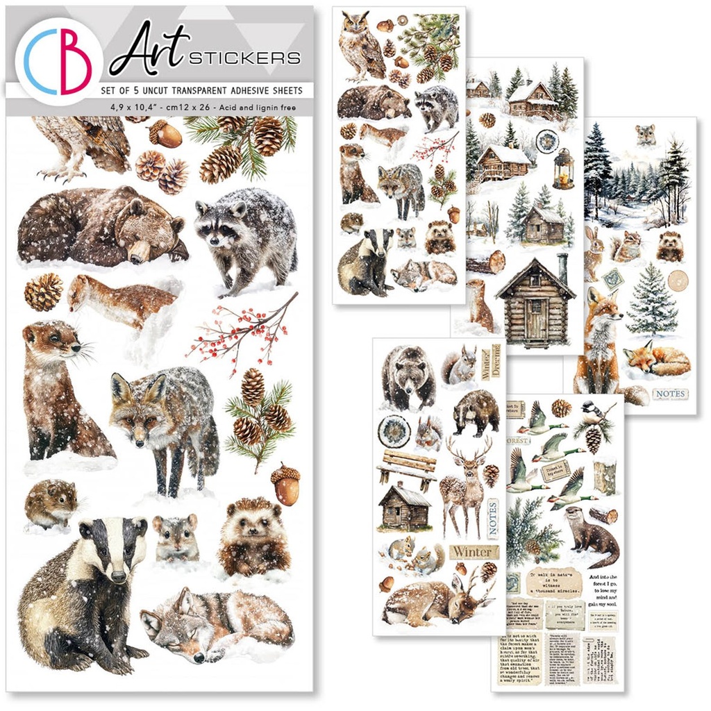 Ciao Bella Forest Tales transparent adhesive sheets 5/Pkg **DUE 31/07/2025**