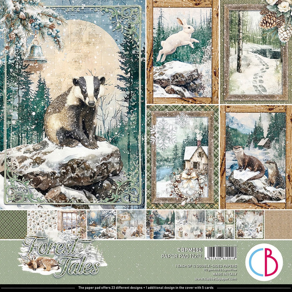Ciao Bella Forest Tales  Paper Pad 12"x12" 12/Pkg **DUE 31/07/2025**