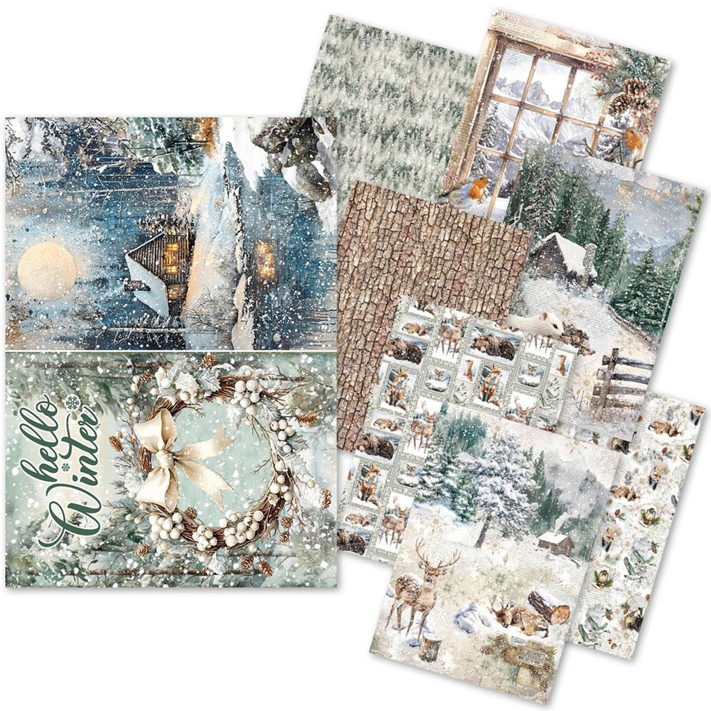 Ciao Bella Rice Paper A5 MIXED 8/Pkg Forest Tales **DUE 31/07/2025**