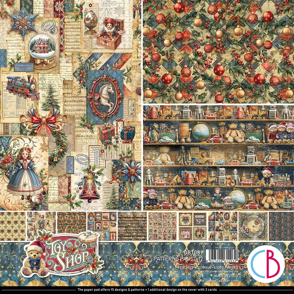 Ciao Bella Paper - Toy Shop - 12"x12" Patterns Pad 
